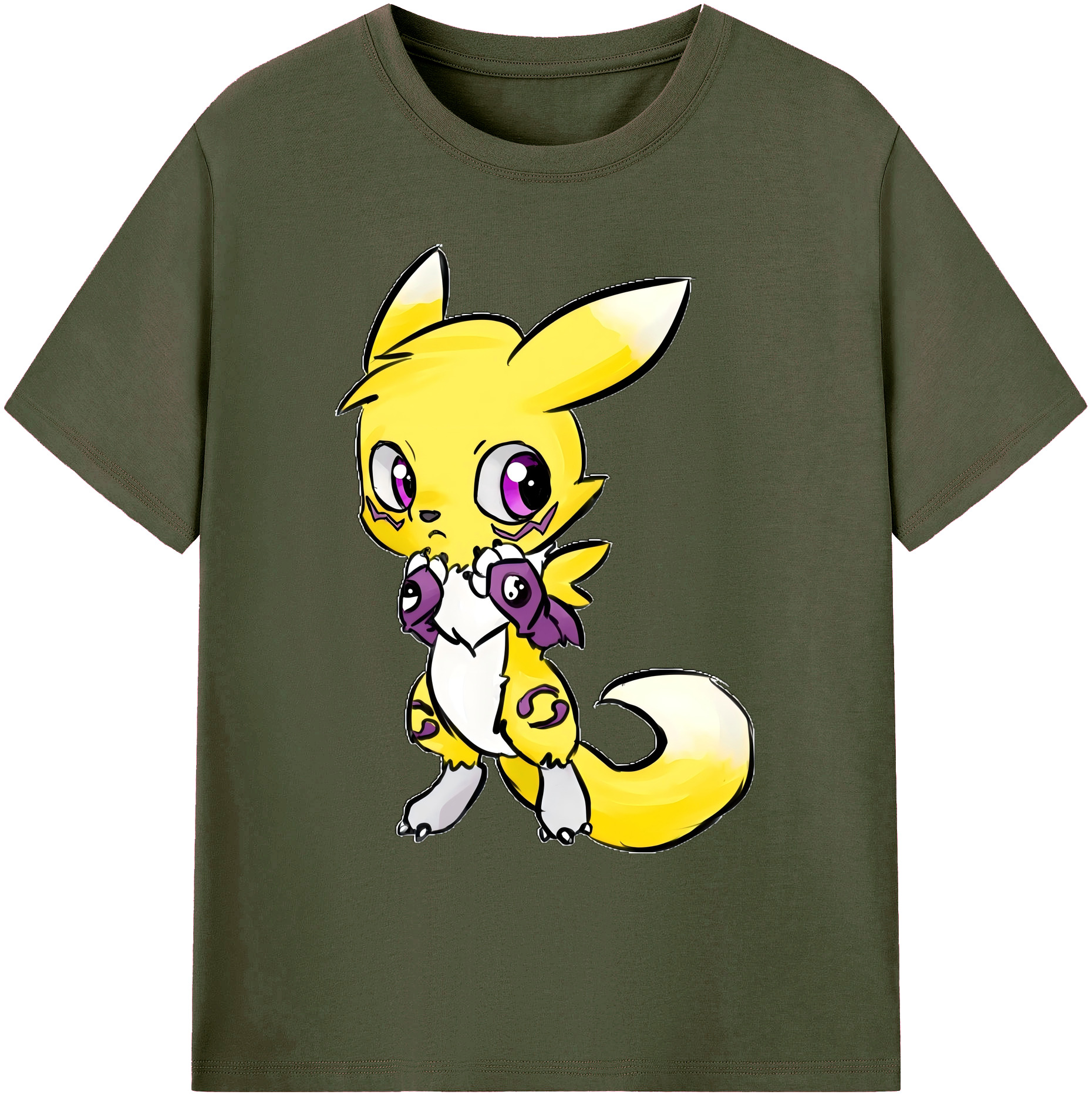 （画像用） Digimon デジタルモンスター/デジモン 綿100％ メンズ半袖Tシャツ｜肌触りやわらか＆通気性